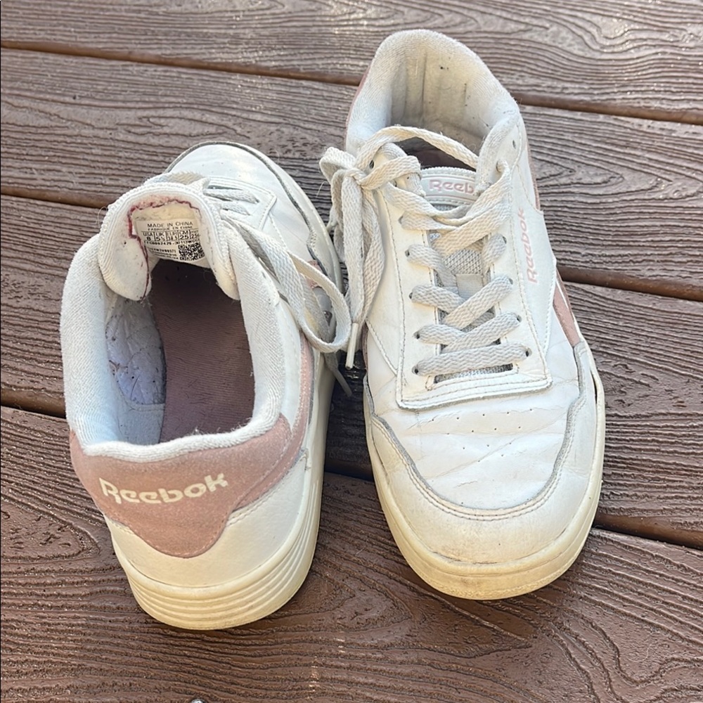 Reebok White & Blush Pink Women's Sneakers